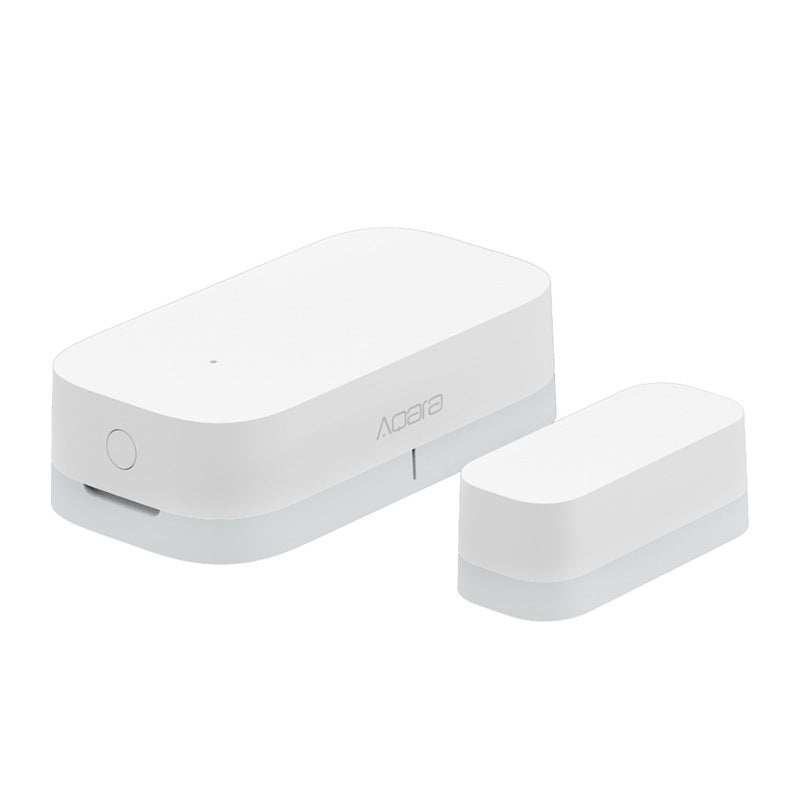 Xiaomi Aqara Smart Security Alarm sensor for doors and windows with ZigBee wireless, light and sound alerts, Away Mode, and easy installation.