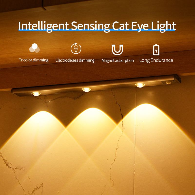 Compact motion sensor night lamp with adjustable color temperatures and magnetic installation