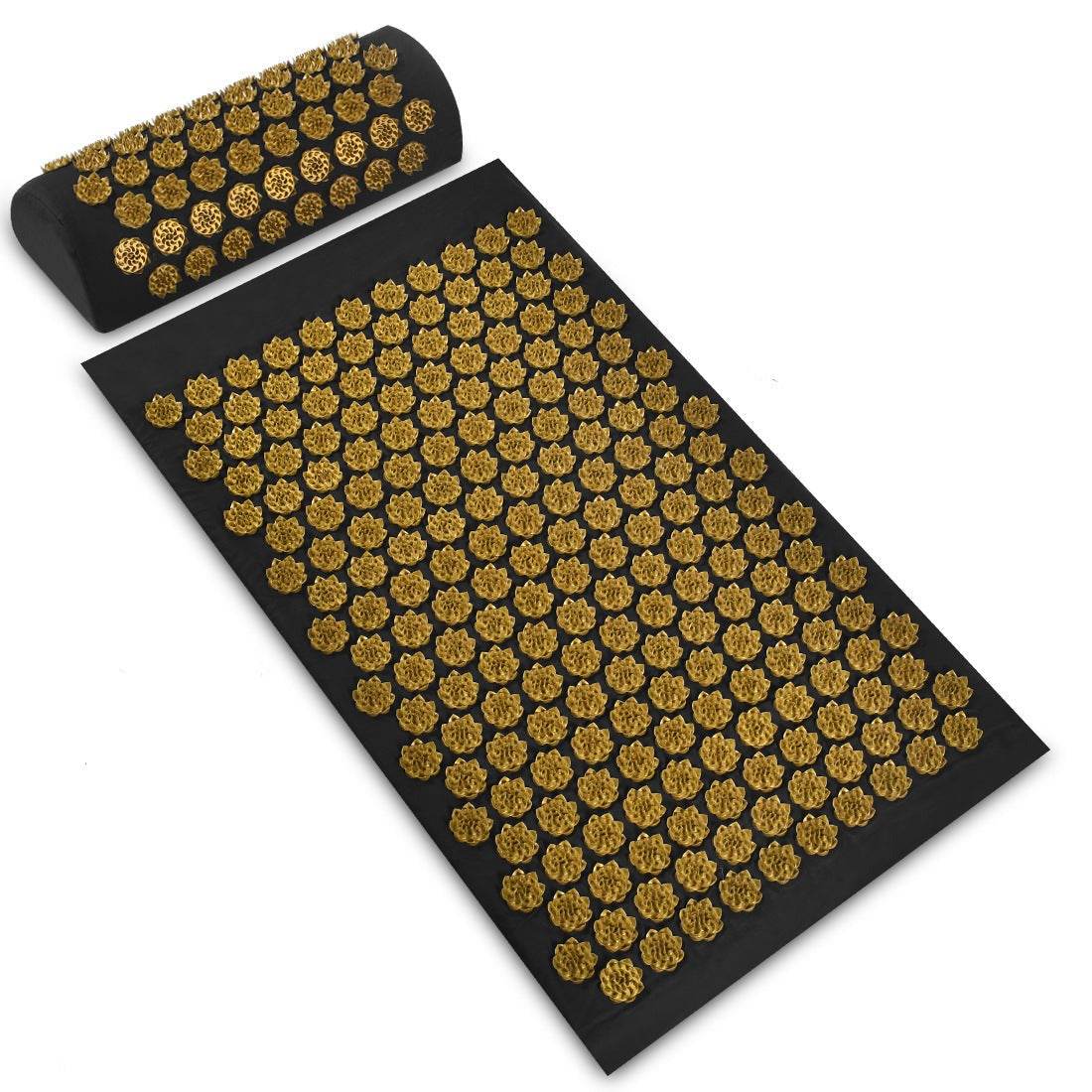 Acupressure massage mat with unique spike shapes for targeted pressure relief and relaxation