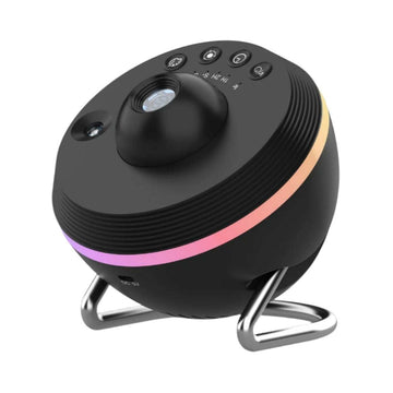 Meteor Galaxy Projector Lamp displaying colorful meteor and galaxy light effects on ceiling